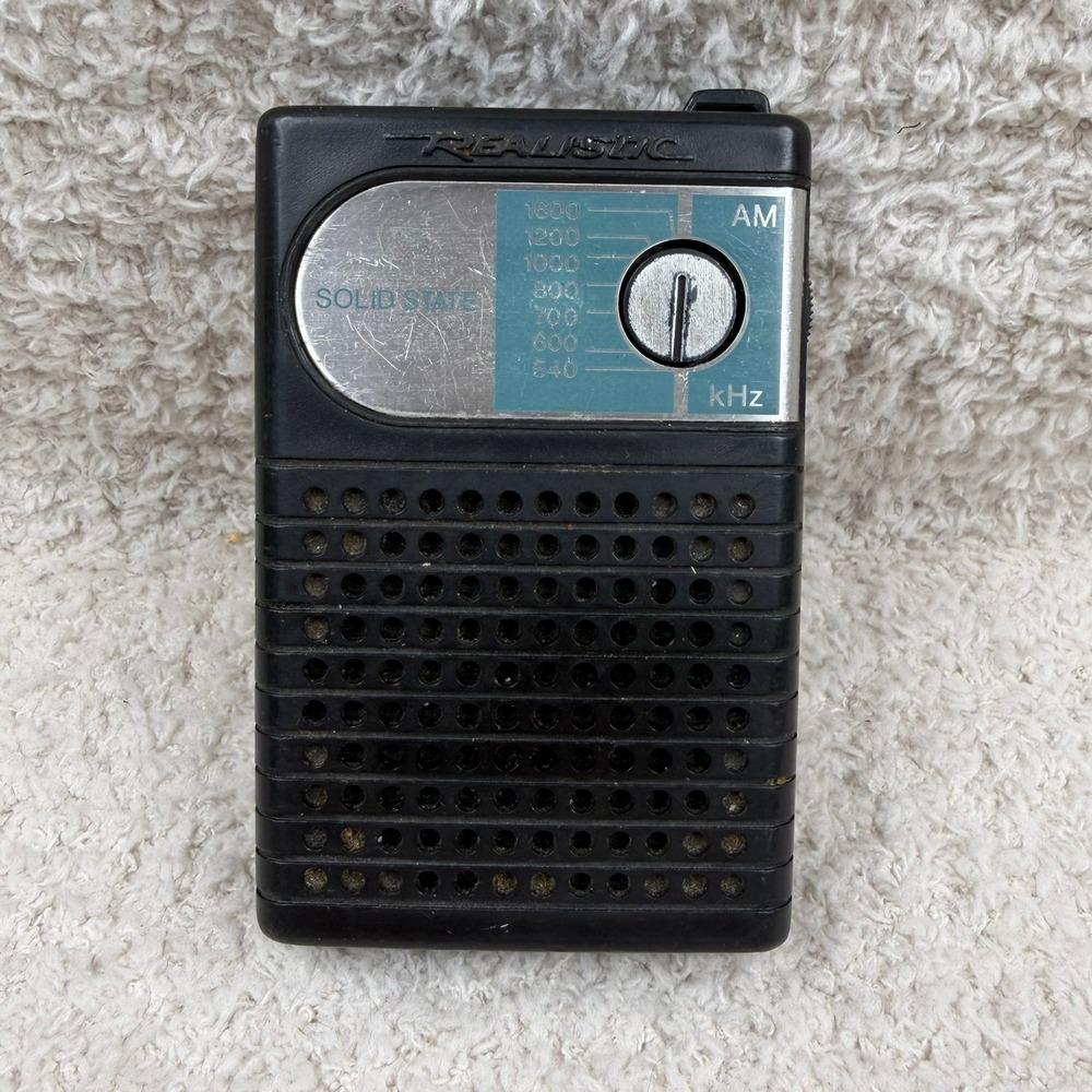 Realistic Solid State AM Pocket Radio Vtg RadioShack Portable‎ 12-139A Untested
